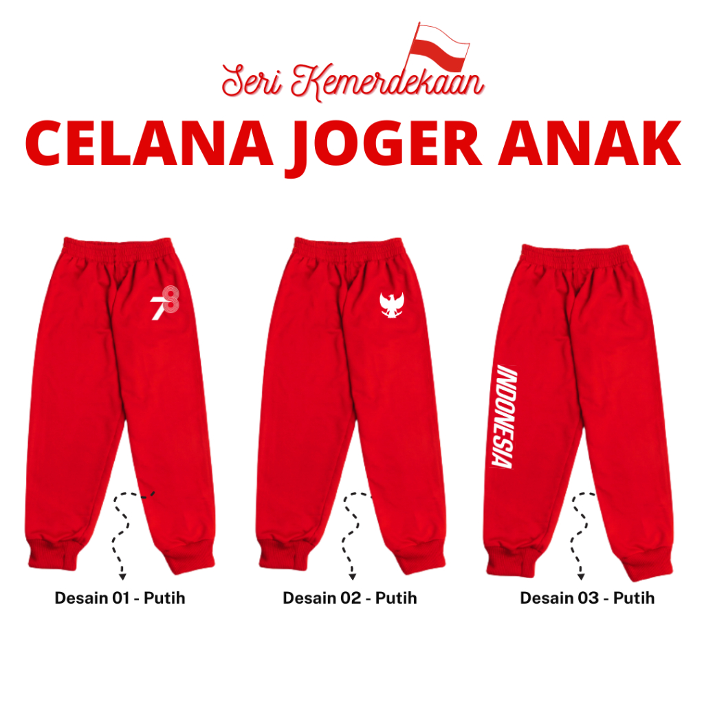 Kaos Dan Celana Anak Warna Merah Kaos 17 agustus Celana Kemerdekaan Setelan Karnaval 17 Agustus Mera