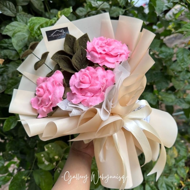 BUKET BUNGA MAWAR | BUKET BUNGA MAWAR FLANEL | BUKET WISUDA