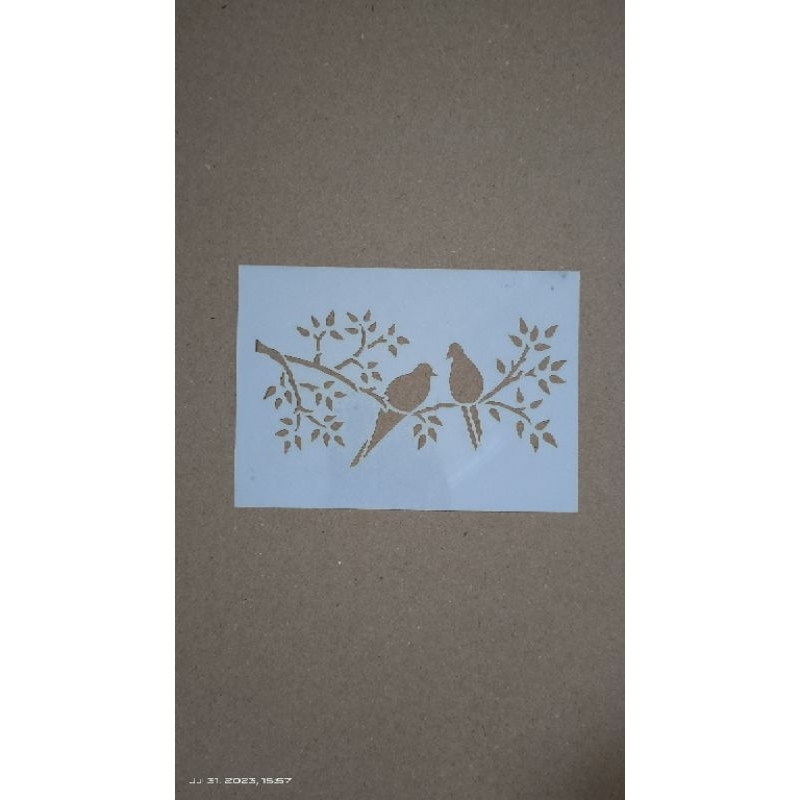 

Stencil Tema Burung Vintage Uk A6