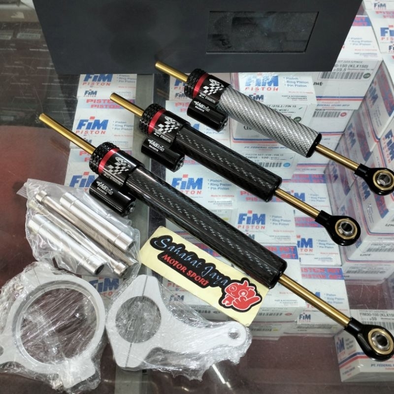 Stabilizer Stang Matris Klik Pendek Panjang + Breket Stabilizer CNC As 33 Ninja R Ninja RR Rx King O