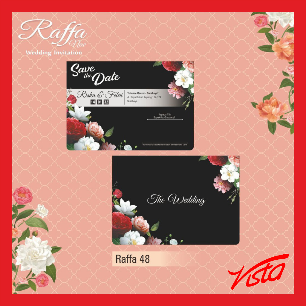 Undangan Pernikahan Blangko RAFFA 48 nikah wedding simple murah elegan demak