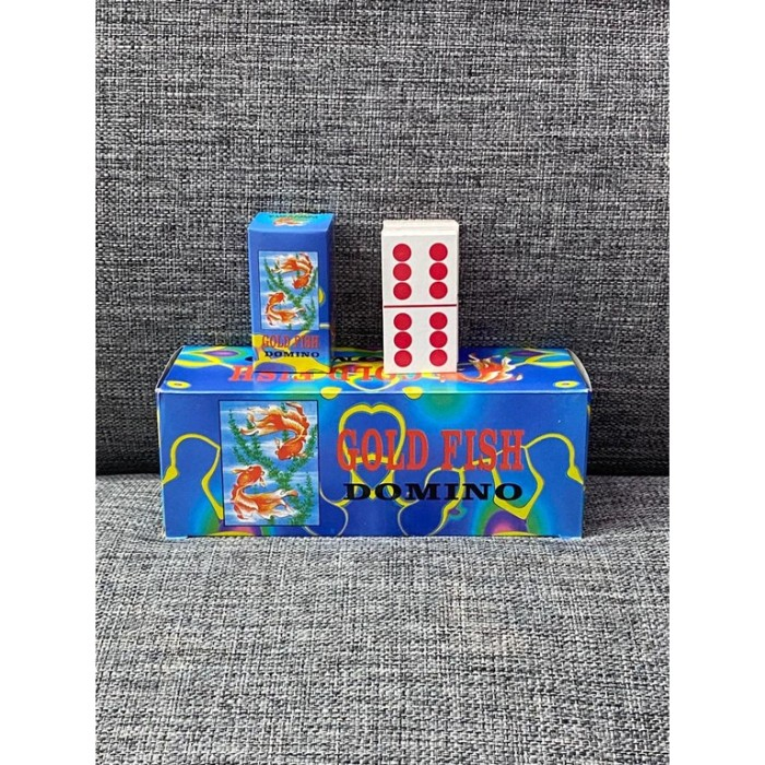 Kartu gaple Domino game playing / Gapleh card / Mainan gaplek Gold Fish 1 Pcs