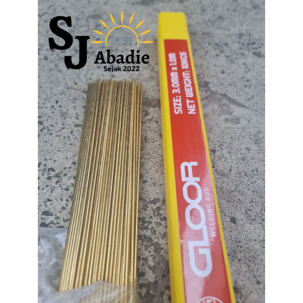 (10 Kilogram) GLOOR Kawat Las Kuningan Asli Tebal 1 Meter x 300mm