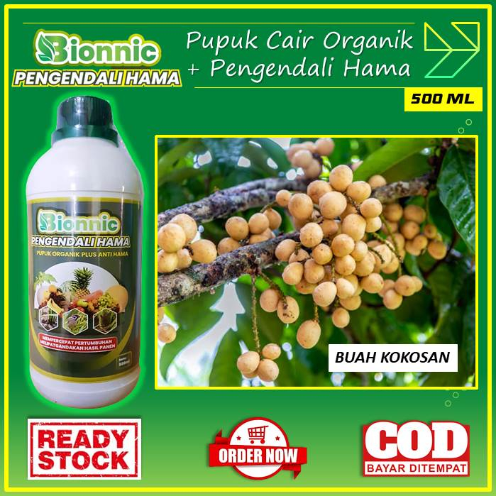 (Bionnic) Pupuk Organik Cair Plus Anti Hama - Pupuk Organik Buah Kokosan - Pupuk Cair Semprot 500mL 