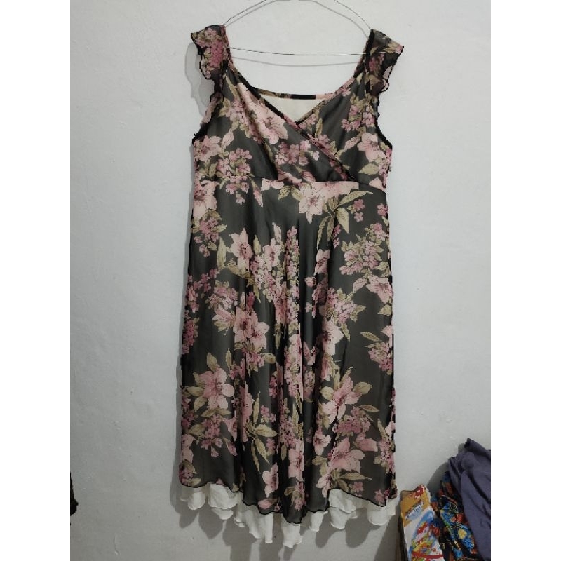dress bunga sifon