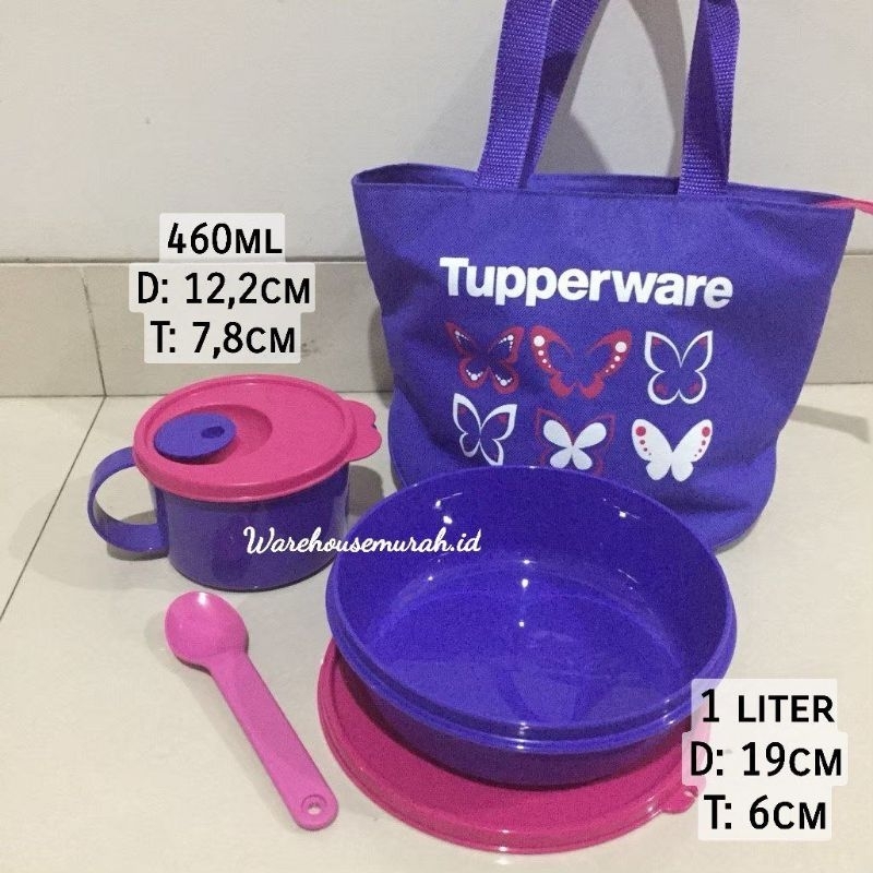 Delight Butterfly Set ( bekal makan set ) by tupperware