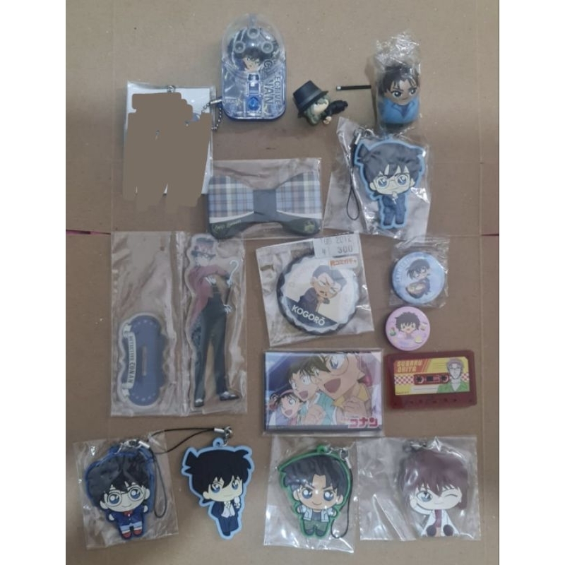 Koleksi Official Merchandise Detective Conan Rubber Strap Pin Badge Acrylic Stand Heiji Kogoro Magne