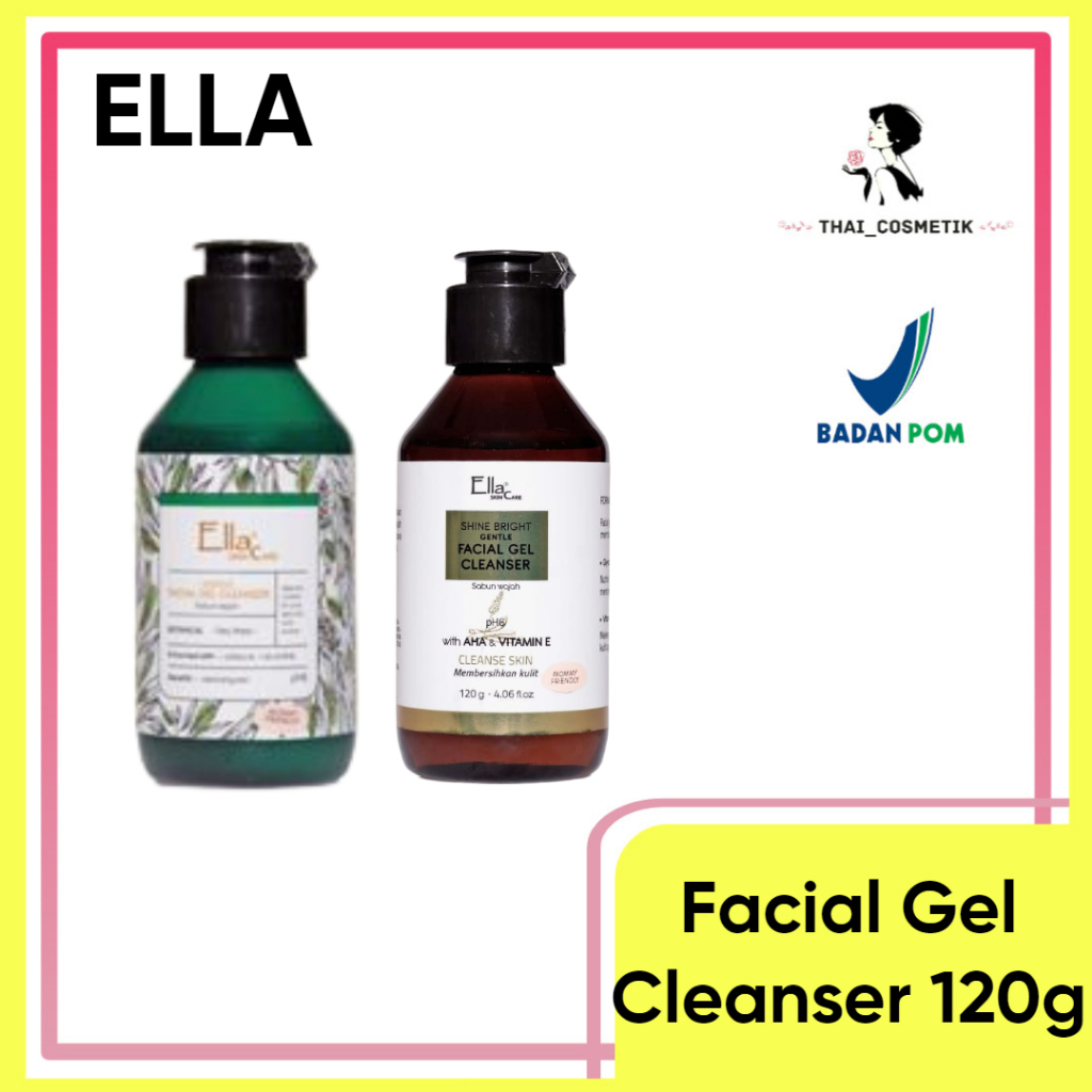 Facial Gel Cleanser /Ella Skincare Shine Bright/ Facial Gel Cleanser with AHA & Vit E / Facial Gel C