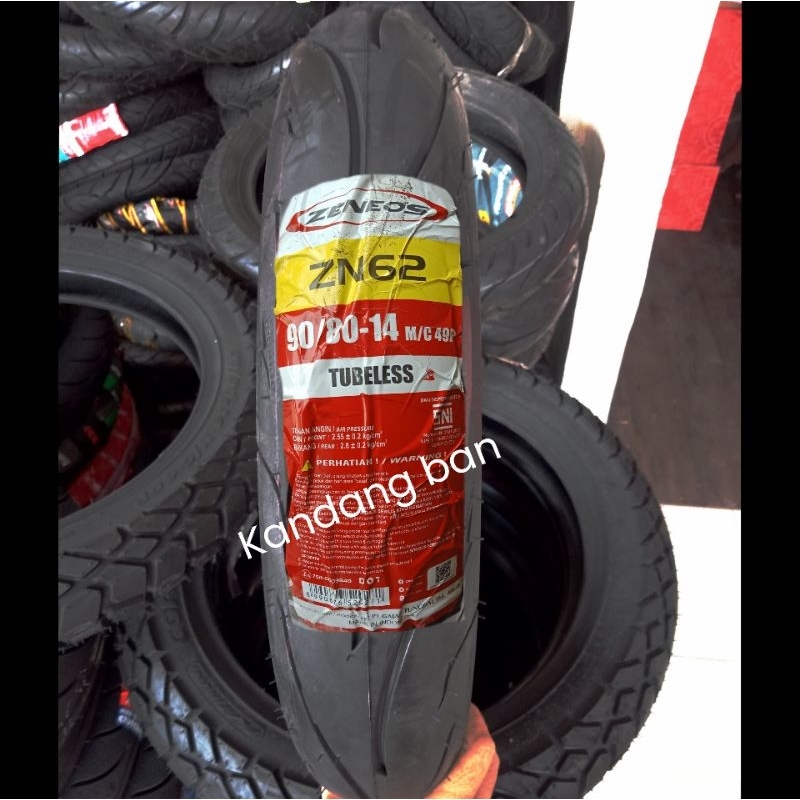 BAN TUBLES MATIC ZENEOS ZN62 90/80-14 BAN BARU , FREE PENTIL