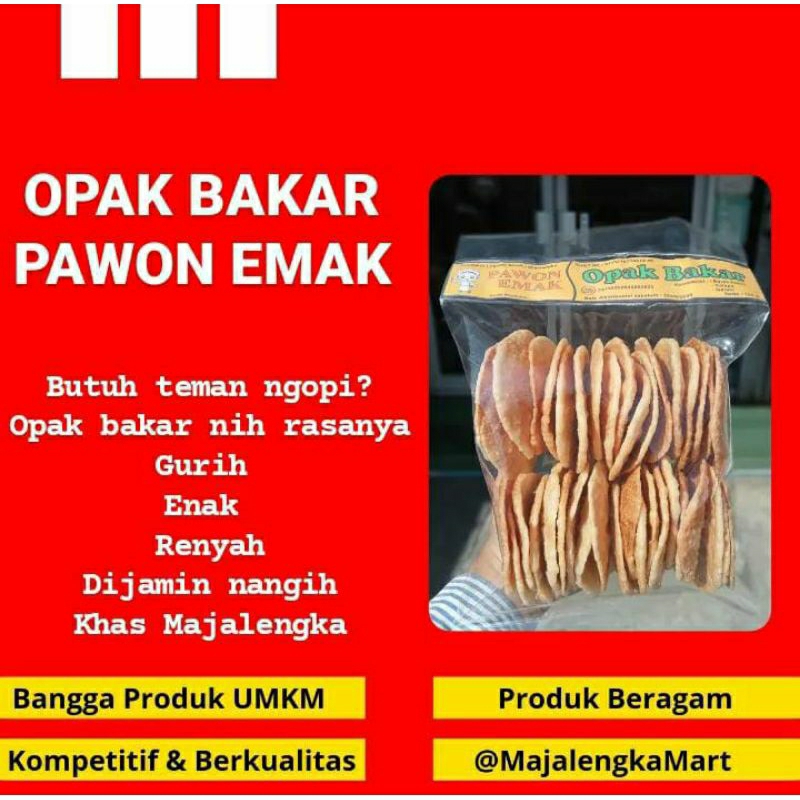 Opak Bakar Pawon Emak Opak Ketan Produk Lokal Asli Majalengka