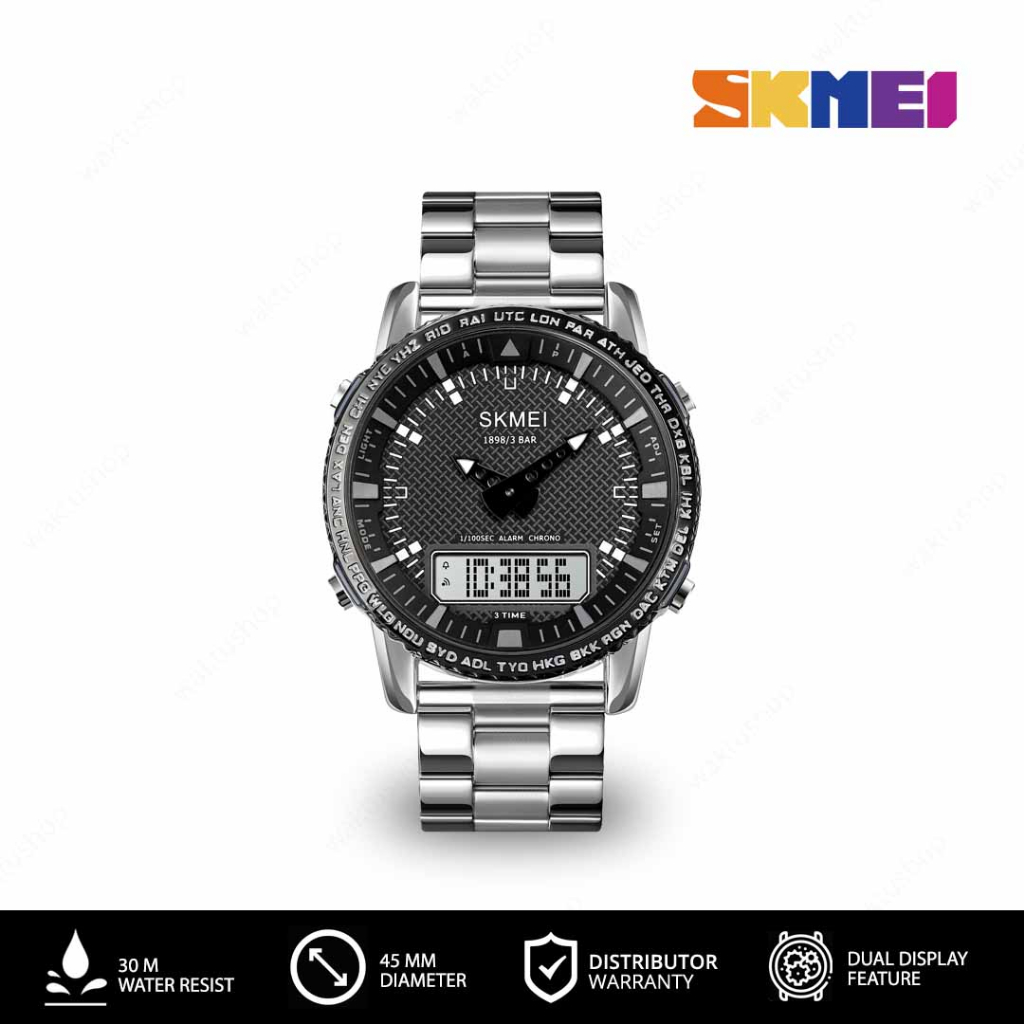 SKMEI 1898 Jam Tangan Pria Dual Time