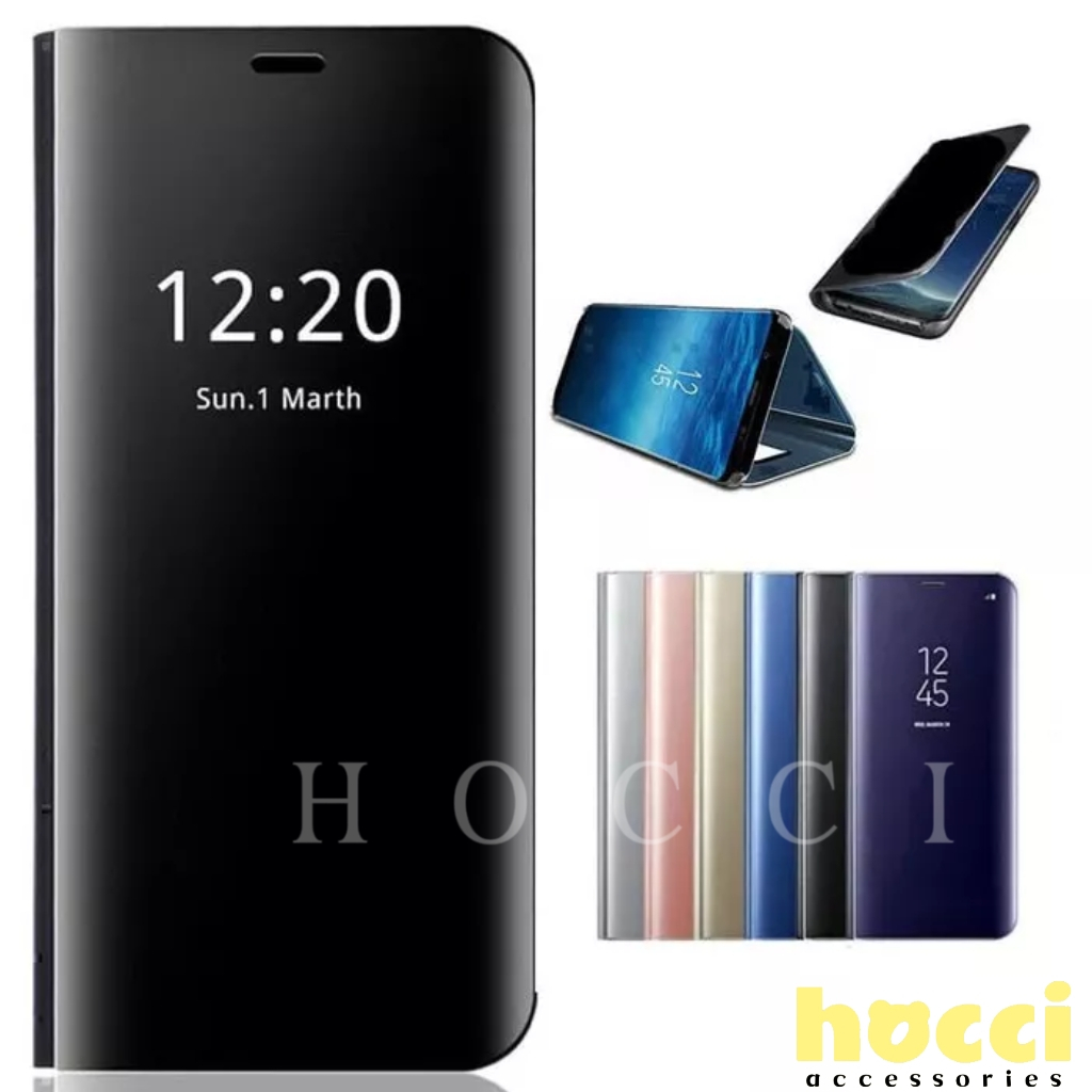 Case OPPO A76 / A96 2022 / Oppo Reno 6 4G / Reno 6 5G Reno 3 Pro 2 2F Clear View Flip Mirror Cover W