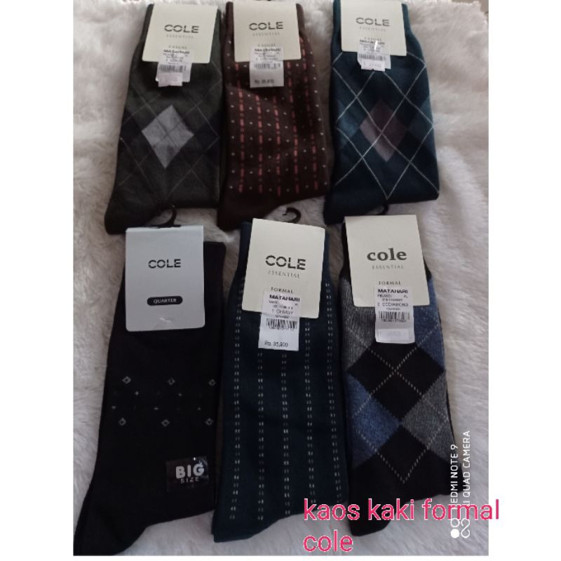 kaos kaki cole cowok formal ori pria