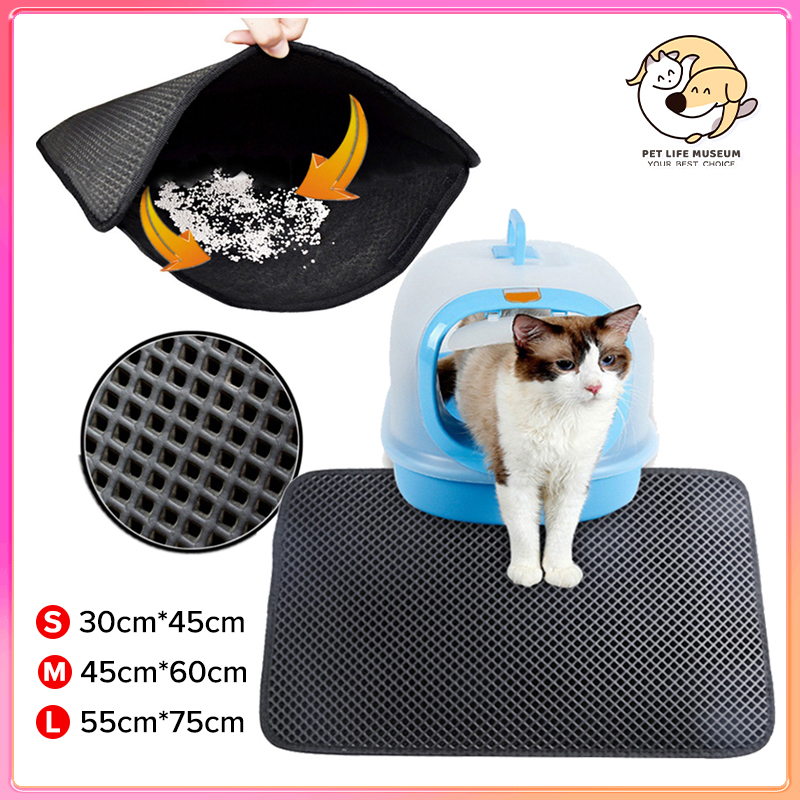 KESET KARPET PASIR KUCING Keset Pasir Kucing Pet Litter Mat Foldable Double Layer EVA
