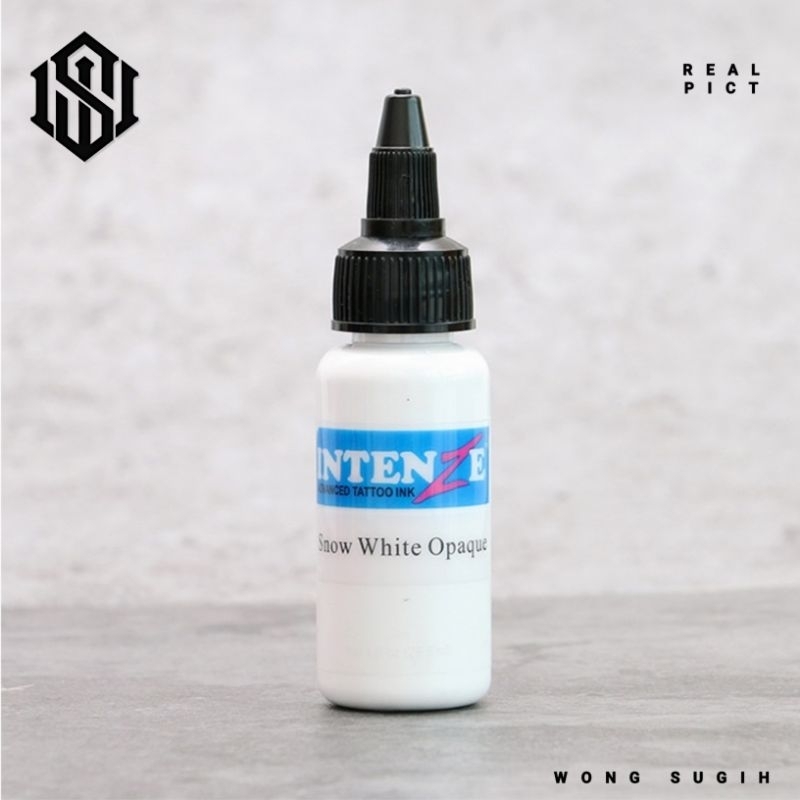 Snow White Opaque 1oz - Intenze Ink Tattoo 30ml Original - Tinta Tato USA - Bukan Eternal - Starbtit