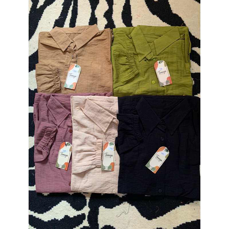 Tunik tali wanita| long tunik polo linen