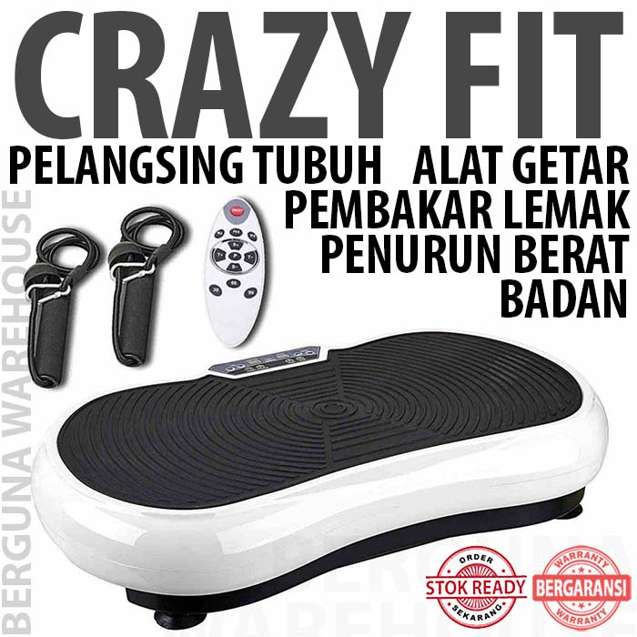 Crazy Fit Alat Pembakar Lemak Getar Pelangsing Badan Olahraga Rumahan Fitness Getar Kaki Mini Steppe