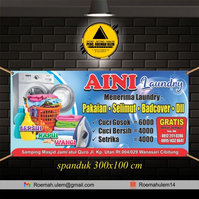 Banner / spanduk dagang / toko / warung makan dll