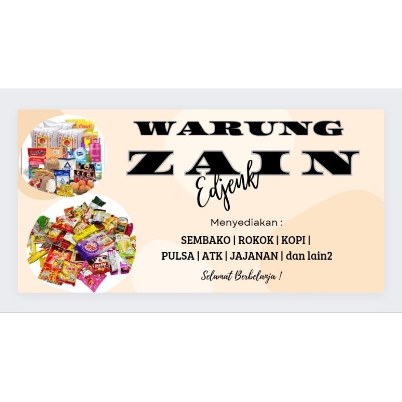 Spanduk toko banner toko desain bebas