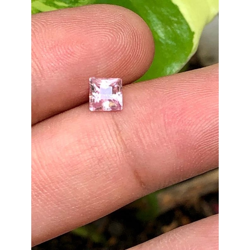 batu safir pink safir pink safir natural pink sapphire no heat 0.68 cts memo KGL cutting langka rect