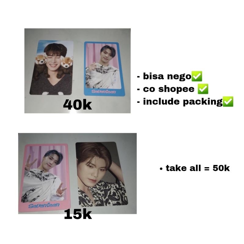PC PHOTOCARD WONWOO DICON 102 RED PANDA // DINO DICON 102 // WOOZI DICON 101