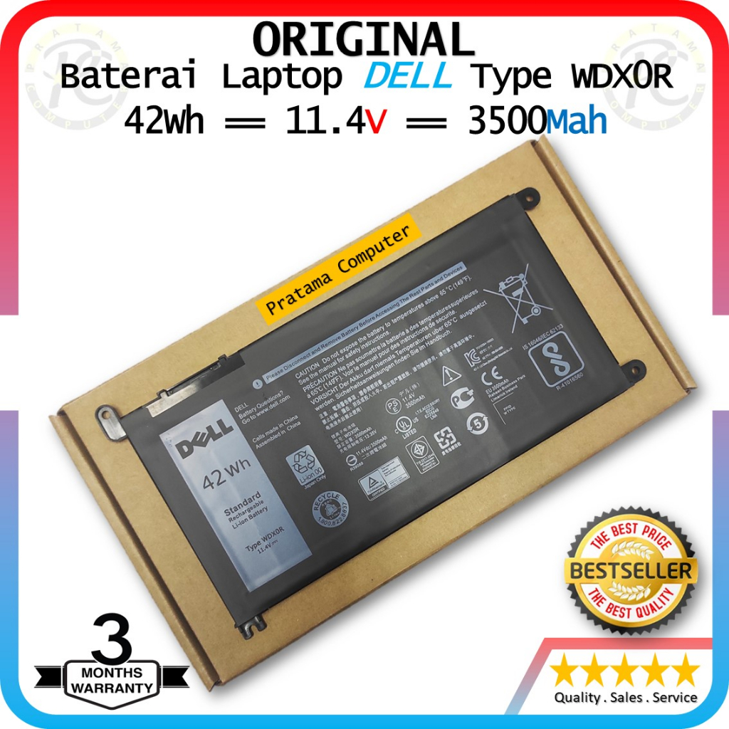 ORIGINAL - Baterai Laptop Dell Inspiron 14-7460 Series Type WDXOR WDX0R 42Wh