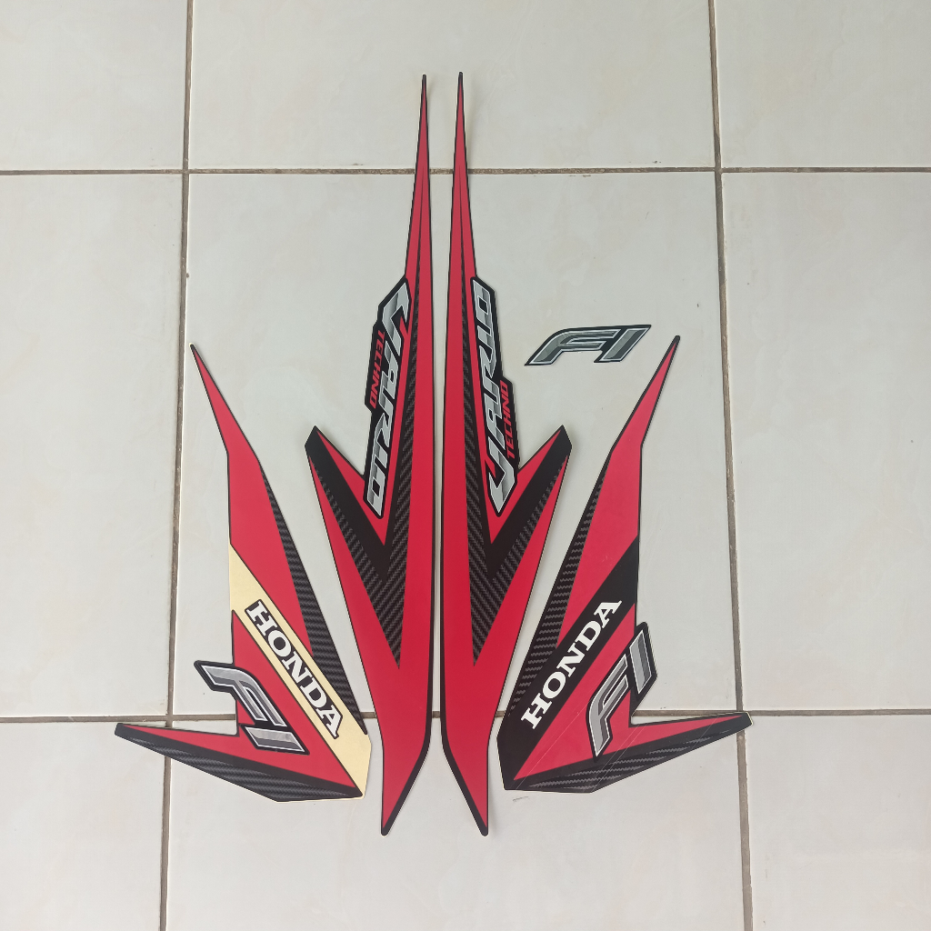 stiker striping honda vario 125 led 2015 hitam lis body standar original
