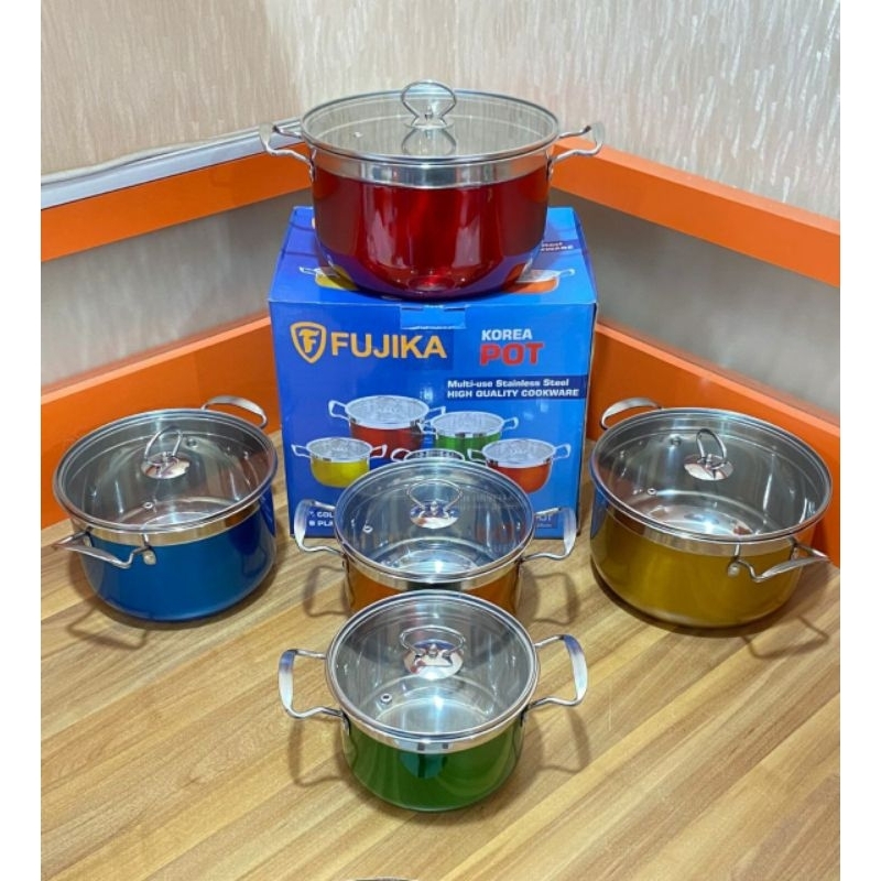 panci set warna/panci high pot warna ( FUJIKA )