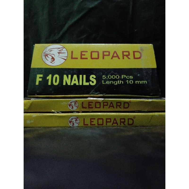 

staples f10 leopard / paku tembak f 10 leopard / airnails leopard f10 isi 5000pcs