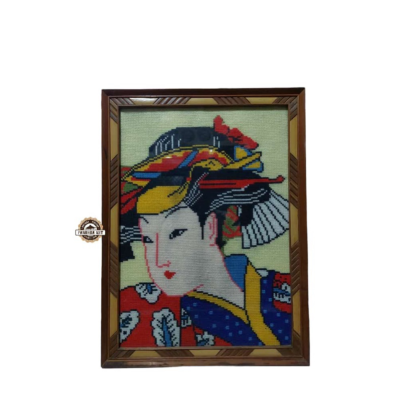 Sulaman / lukisan kristik lama "GEISHA"