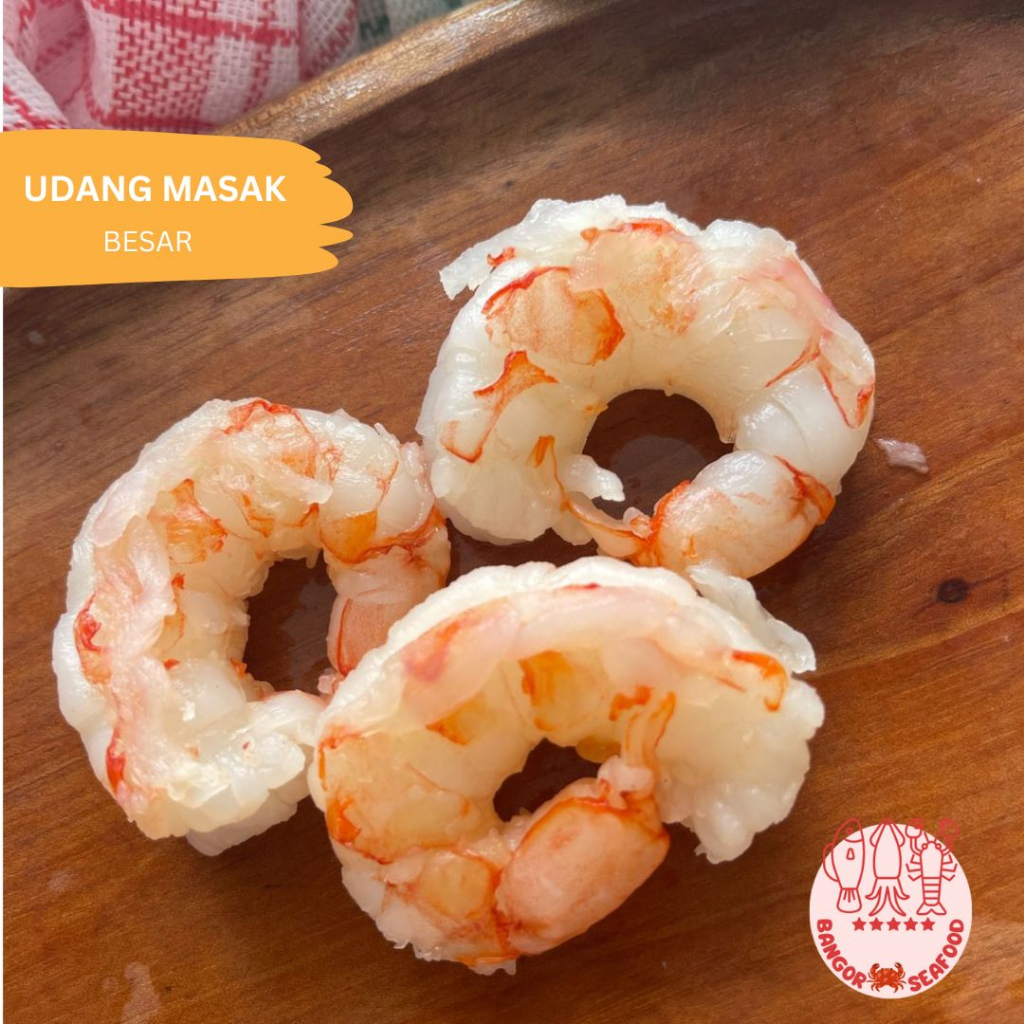 

BANGOR SEAFOOD - UDANG COOKED 500 GR LARGE UDANG MASAK JUMBO