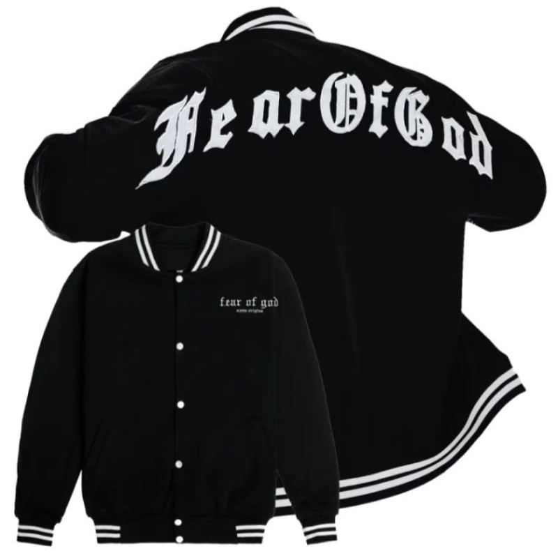 Jaket Baseball Varsity Fear OF God - Jacket Bomber Varsity - Jaket Baseball Varsity Vintage Fear Of 