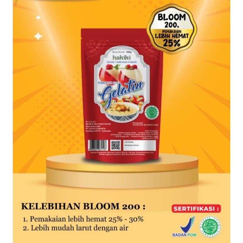 Gelatin Powder Hakiki Halal 100 gram Bahan kue makassar gelatine bubuk gelatin halal COD