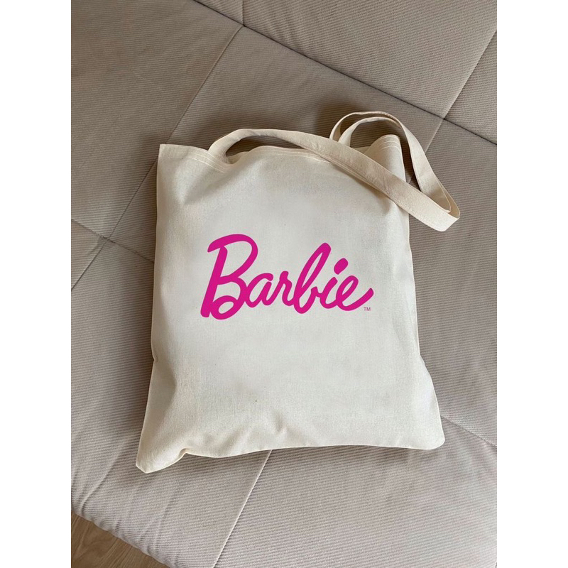 TOTE BAG BARBIE TULISAN / TAS KAIN KANVAS GOODIE BAG PREMIUM TOTEBAG