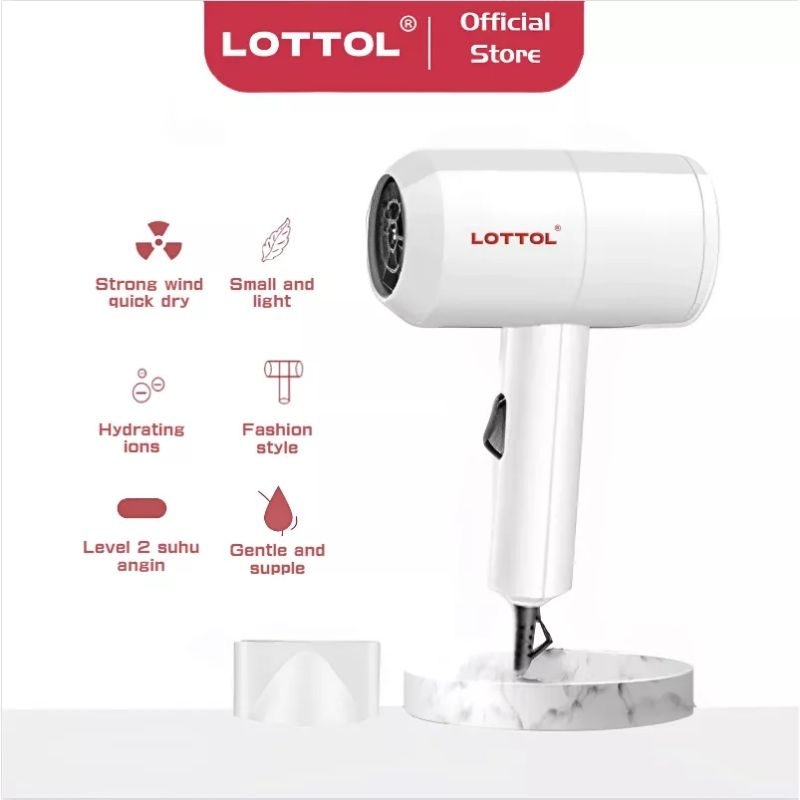 Lottol hair dryer alat pengering rambut 400w white