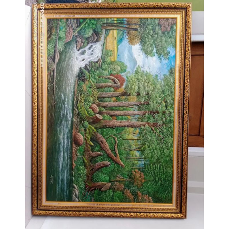 kaligrafi kontemporer / kaligrafi unik / kaligrafi alam / lukisan unik 150 x 120 cm