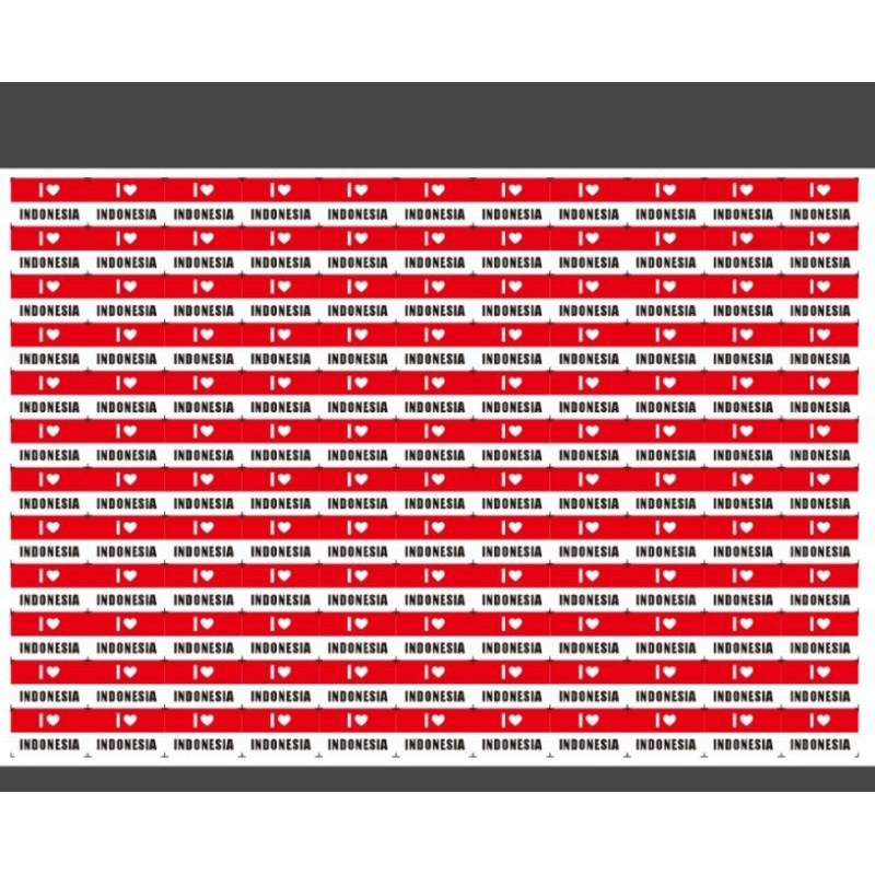 

stiker merah putih ukuran 4cm*2,5cm per 10pcs
