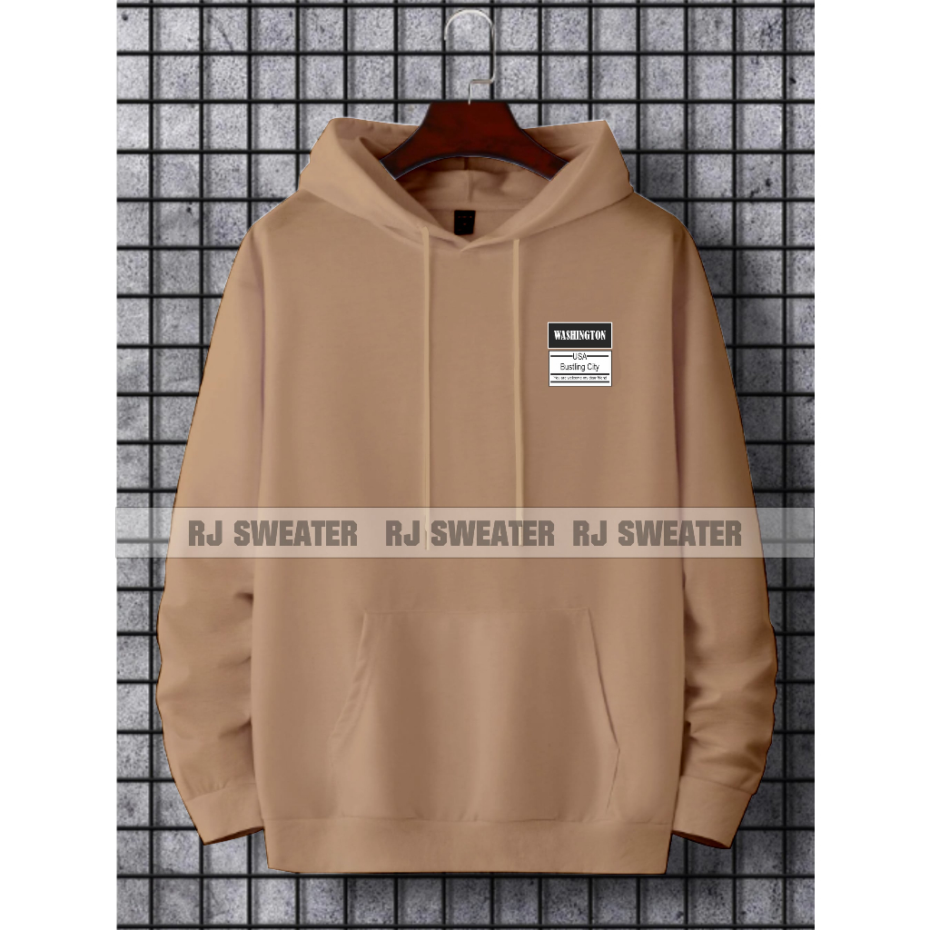 Sweater hoodie pria WASHINGTON terbaru / hoodie pria kekinian kwalitas distro