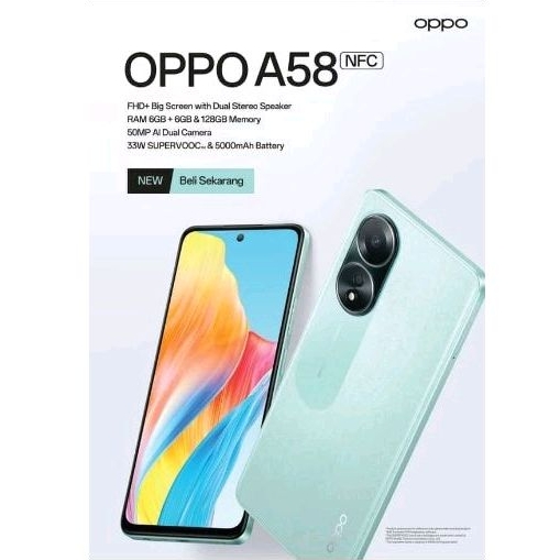 HP OPPO A58 NEW RAM 12/128GB