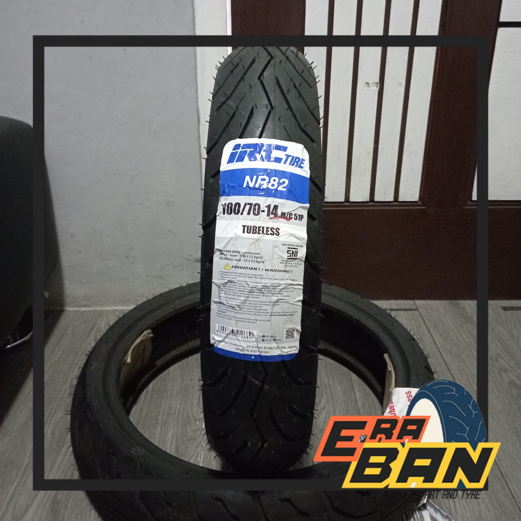 BAN LUAR IRC NR82 100 70 RING 14 TUBELESS