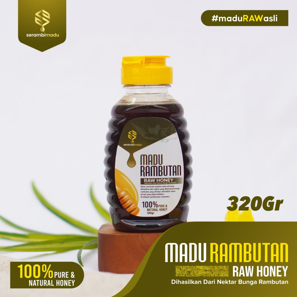 

(COD) Serambimadu Rambutan 100% Pure/Raw Madu Kaya Antioksidan