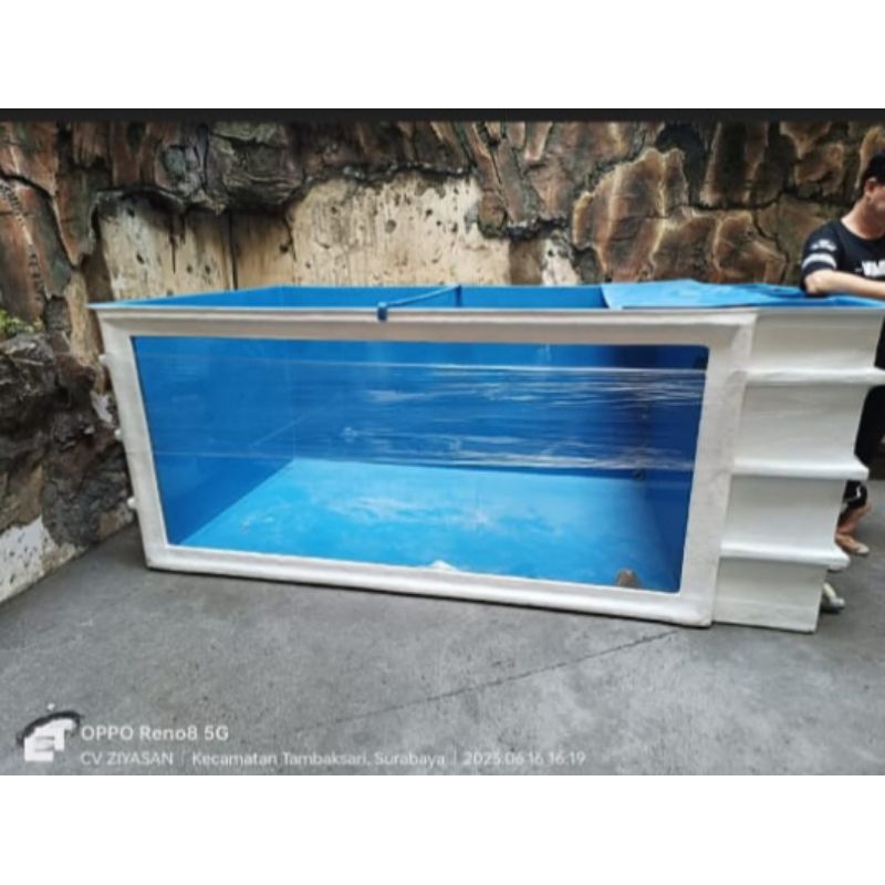 Kolam ikan Kaca fiber (bisa request ukuran model)