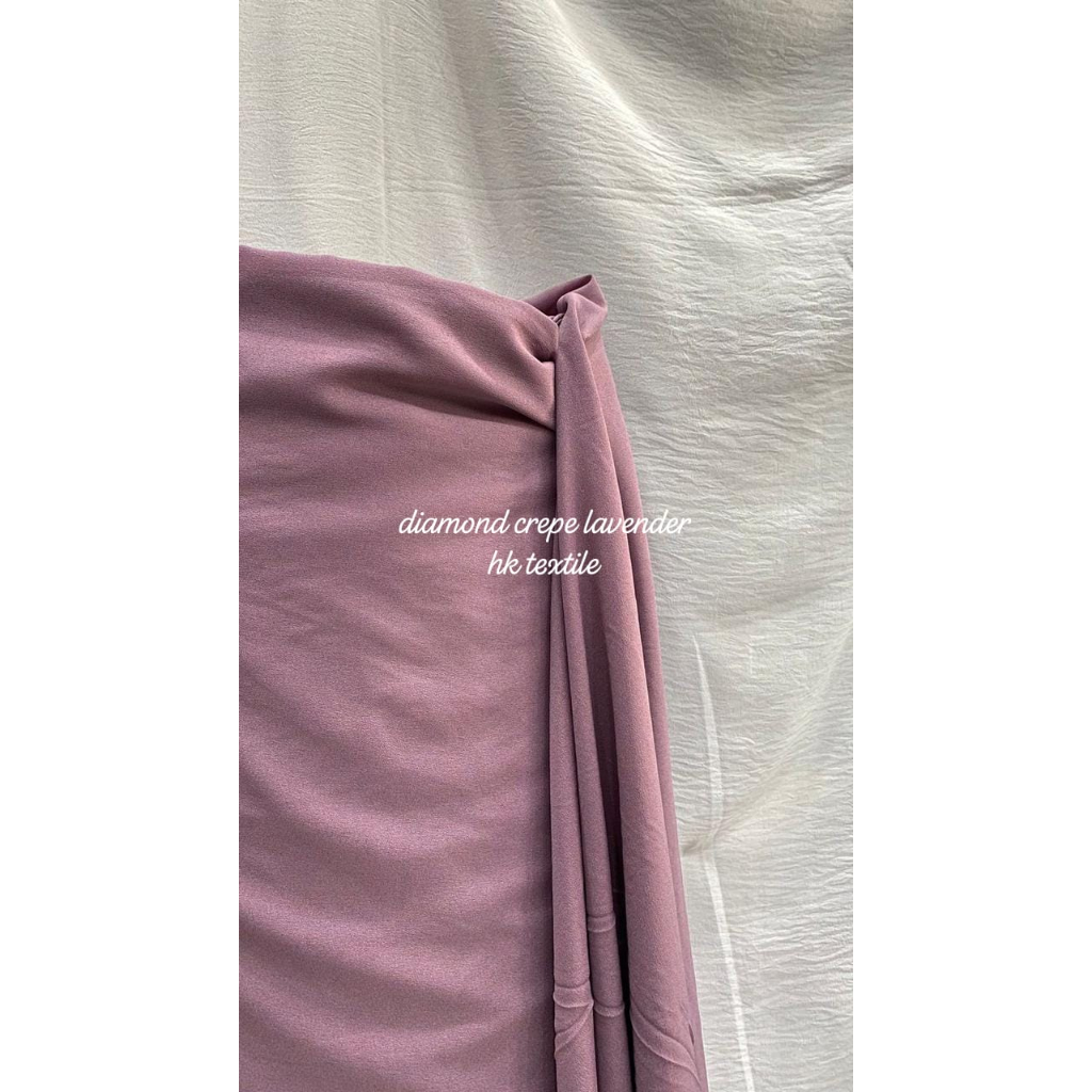 Kain Diamond Crepe Polos Premium | Bahan Crepe Jatuh Halus Untuk Gamis Dress Blouse Tunik Hijab All 