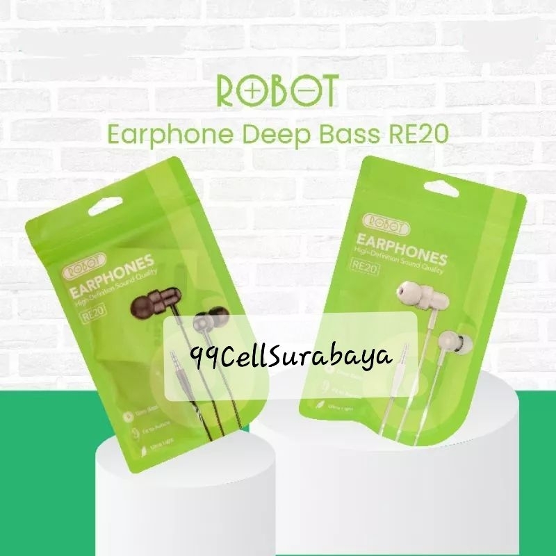 HF | Headset | Handsfree | Earphone ROBOT RE 20 Full Bass