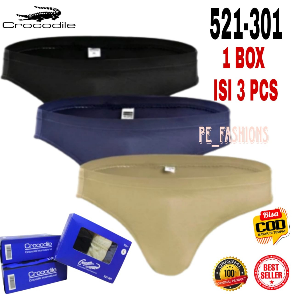 CELANA DALAM CROCODILE 521-301 CELANA DALAM PRIA CROCODILE ISI 3 PCS