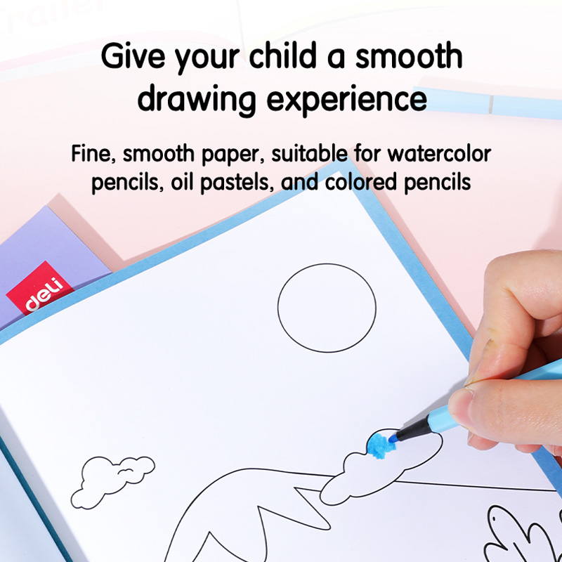 Deli Children Coloring Book / Buku Mewarnai Anak 12 Lembar Kertas 120G Berbagai Tema EN04X Image 5