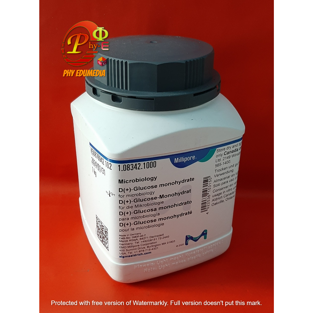 Glukosa monohidrat / Glucose Monohidrate / Dextrose Analis MERCK  Per Gram (Min 10 Gram)