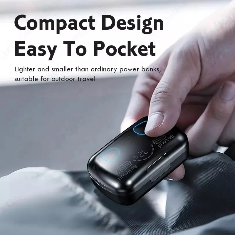 【COD】M10 TWS Headphone  Wireless  Bluetooth 5.3 In Ear low-latency Earphone  Mikrofon Stereo Calling With 3500mAh  Powerbank - EP18-6