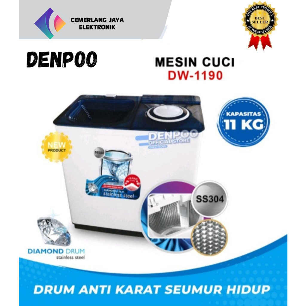 Denpoo Mesin Cuci DW 1190 11 KG