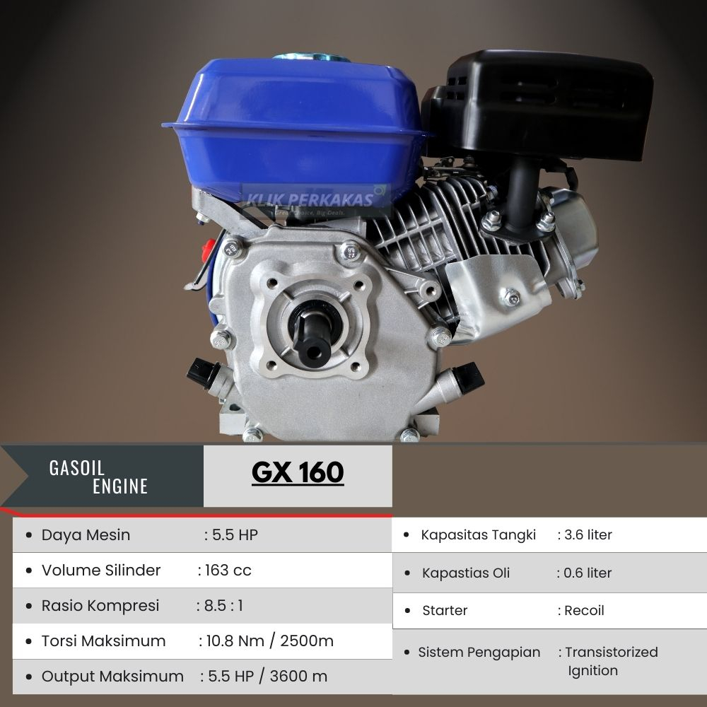 Mesin Penggerak GX160 TANOSS Engine GX160 5,5 HP
